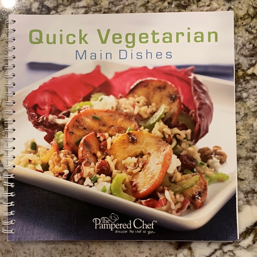 2 Pampered Chef cookbooks-Vegetarian and Dessert cookbooks